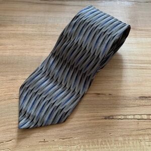 100% silk vintage 80s 90s metallic tie